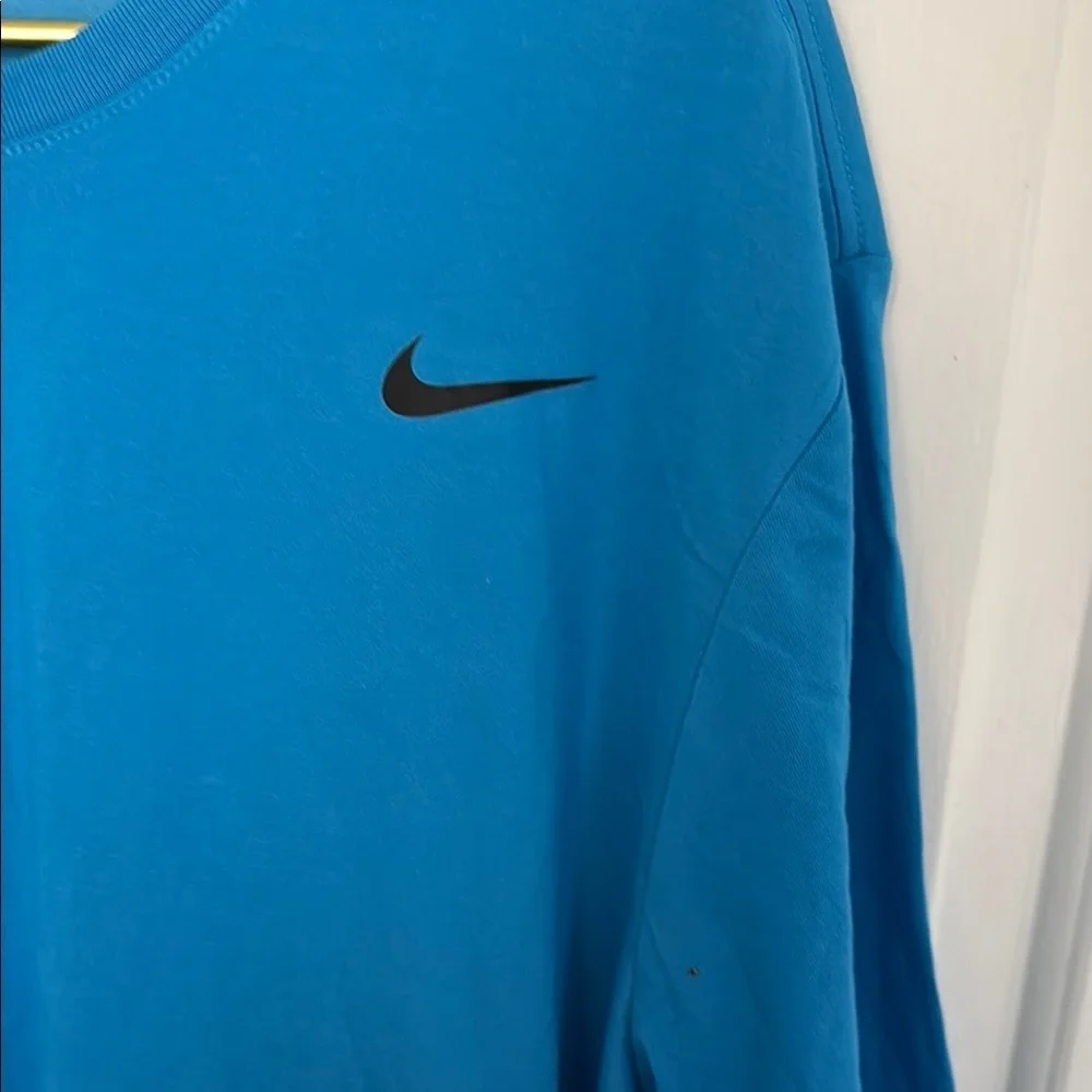 New Nike Blue Short Sleeve Tee Vibrant Athletic Wear,Dry Fit Cotton Tee